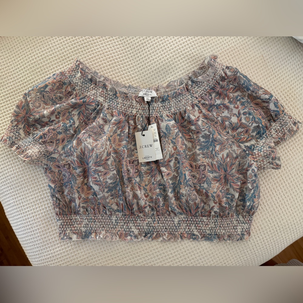 NWT J.crew paisley print top